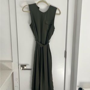 Olive midi shift dress